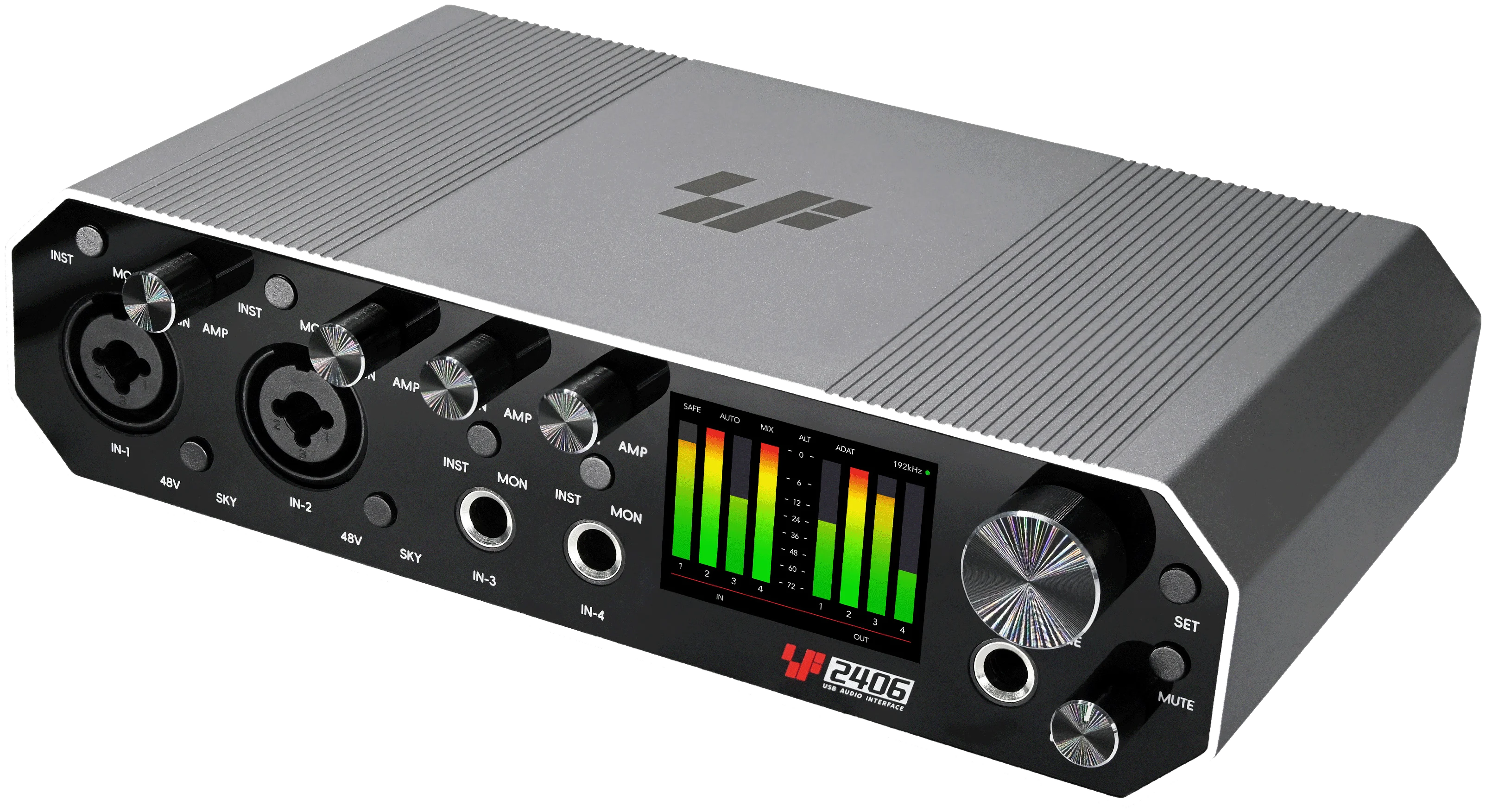 Layarav R4 from above, showing the ribbed brushed-aluminium top shell and the single-piece chassis.